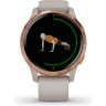 Часы GARMIN VENU ROSE GOLD STAINLESS STEEL BEZEL WITH LIGHT SAND CASE AND SILICONE BAND 10559