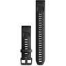 Ремешок сменный для GARMIN FENIX 6S 20MM BLACK SILICONE 010-12867-00