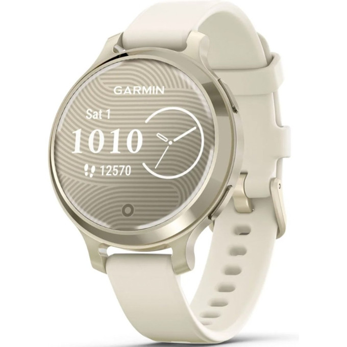 Смарт-часы GARMIN LILY 2 ACTIVE лунное золото с силиконовым ремешком цвета слоновая кость 010-02891-50